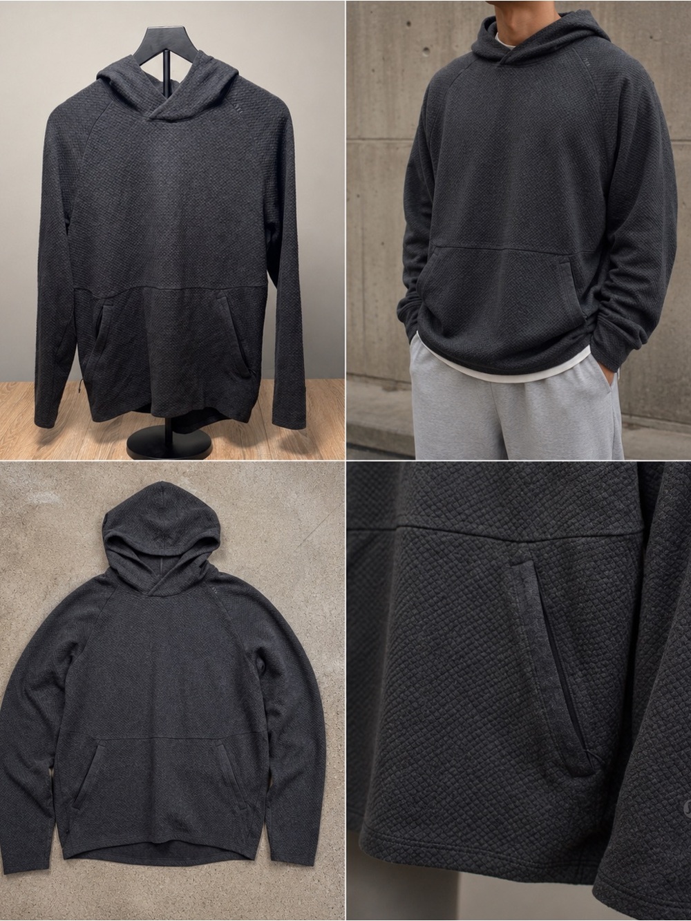 Lululemon Grey Black Hoodie
